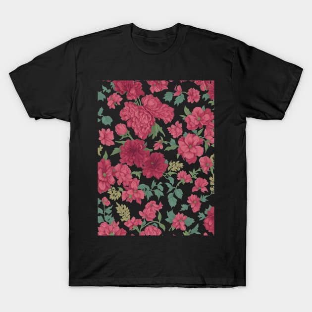 Floral Symphony: Nature's Harmonious Canvas T-Shirt by ImaginaryInk